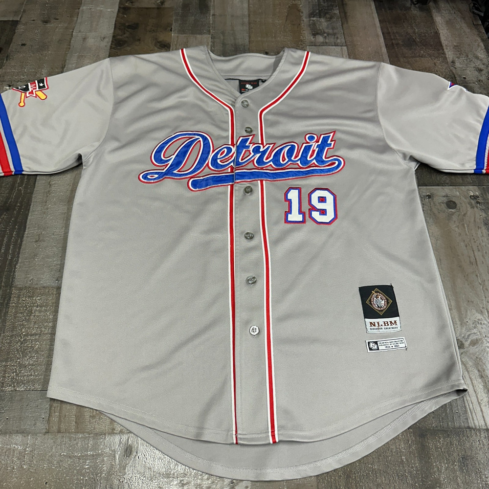 Big Boy Headgear NLBM Negro Leagues BASEBALL 19 Detroit STARS Jersey XL